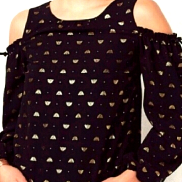 LC Lauren Conrad Tops - Lauren conrad black and gold top